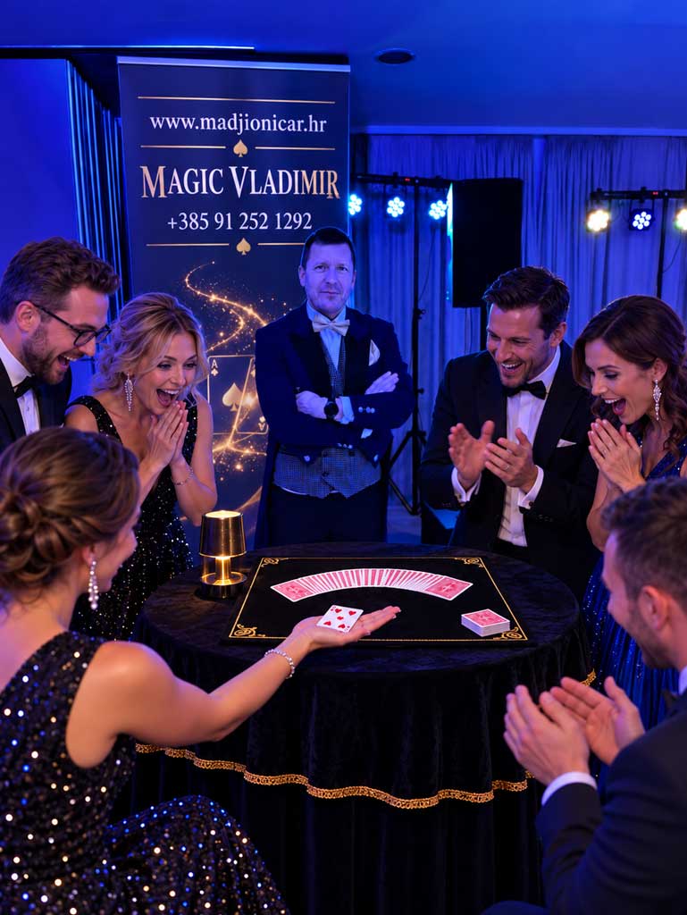Mađioničar Vladimir – close-up magic nastup za svadbene goste